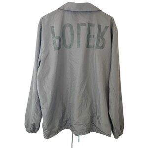Poler Windbreaker Jacket Coat Mens L Camp Vibes Outdoor Outfitter‎ Rain Gorpcore